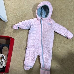The North Face Pink Baby Snowsuit
